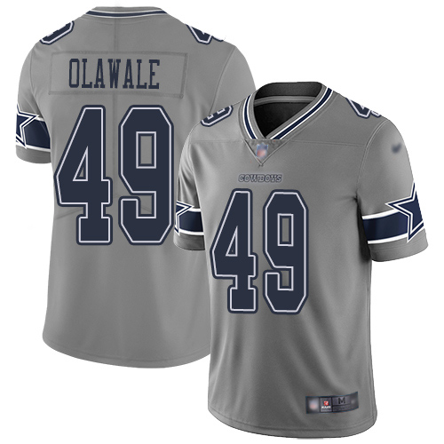 Men Dallas Cowboys Limited Gray Jamize Olawale #49 Inverted Legend NFL Jersey->dallas cowboys->NFL Jersey